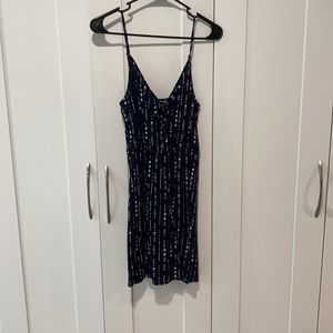 Navy and white dress